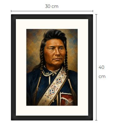 Uusi Intiaani art print kehystetty 30 cm x 40 cm