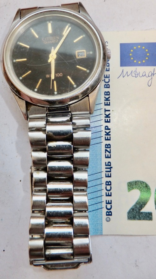 VANHA Kello Citizen WR 100 Water Resist Alkup Ranneke