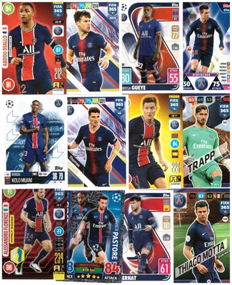 12 x PARIS SAINT-GERMAN sis. 2 x Erikoiskorttia