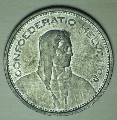 1968 Sveitsi 5 FR Confoederatio Helvetica