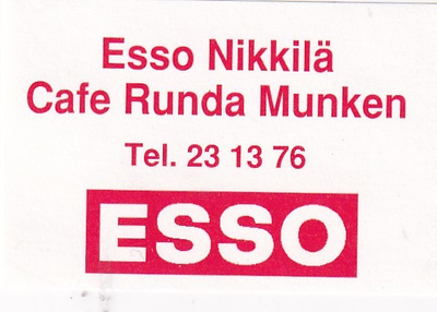 Nikkilä, ESSO, Cafe Runda Munken b552