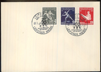 DDR Mi 530, 531 ja 533 erikoisleimakuorella - osoitteeton