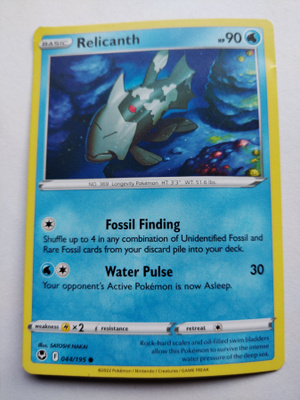 Pokemon kortti Relicanth