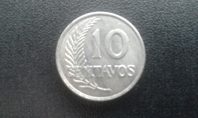 10 centavos Peru 1921 kolikko (199)