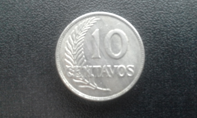 10 centavos Peru 1921 kolikko (199)