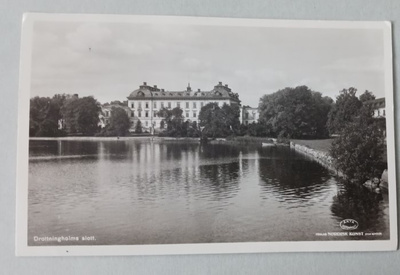 Drottningholmin linna, vanha valokuvapk, p. 1954 Suomeen