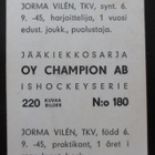 Jorma Vilen TKV Champion 1966 - pikkukuva 2