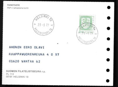 Painotuote (LAPE 784) Helsinki 10 23.3.1977