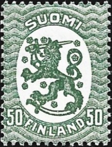 1921 M-17 Saarinen 50 p tummanoliivinvihreä ** LaPe 102 d A