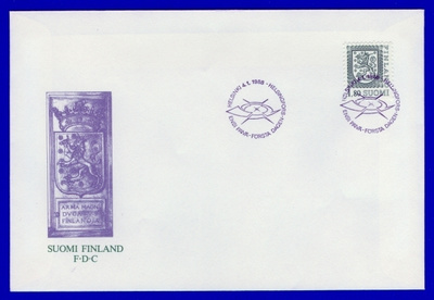 FDC – Yleism. Leijona 4.1.1988, Lape no 1032