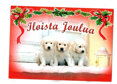 KOIRAT ...°°ILOISTA JOULUA°°- KORTTI /Anki