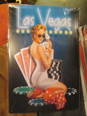 Peltikyltti Las Vegas. Pin-Up
