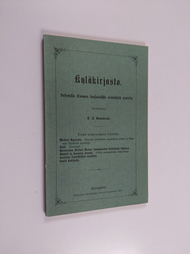Kyläkirjasto : lukemisia Suomen kansalaisille erinäisissä...