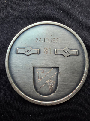 Hopeinen Suomen Numismaatikkoliiton hopeamitali 1971