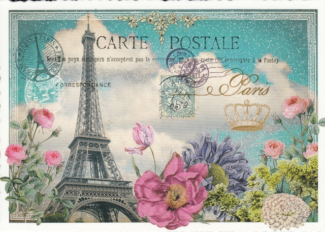 Adriana Sanmartin: Pariisi, Eiffel (Tausendschön-kortti)