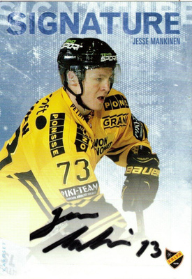 2016-17 Cardset JESSE MANKINEN KalPa Signature nimmari