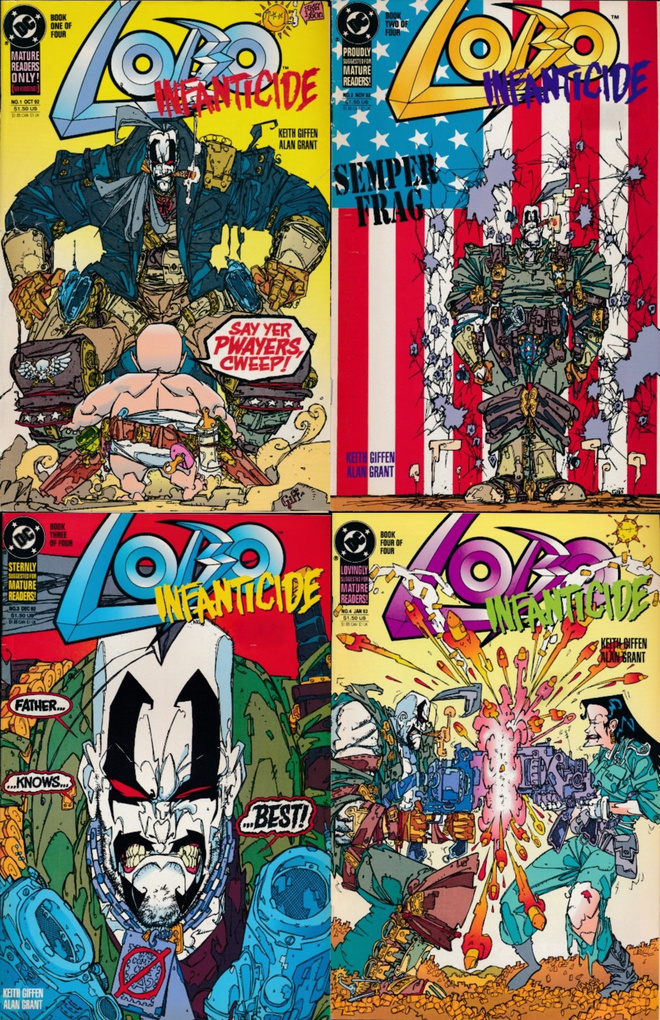LOBO INFANTICIDE koko setti #1-4 1992-93 Giffen GRANT