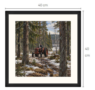 Uusi BM Volvo traktori art print 40 cm x 40 cm