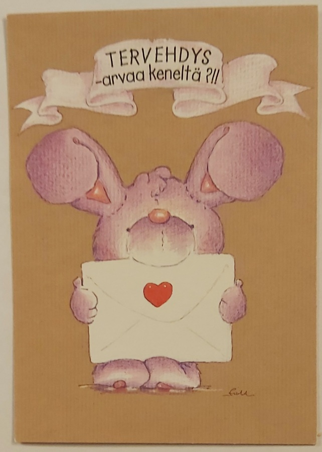 "TERVEHDYS-arvaa keneltä?"-KULKEMATON POSTIKORTTI