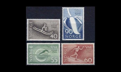 Norja 537-40 ** MM-hiihdot (1966)