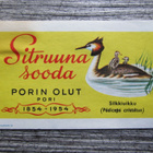 PORIN OLUT etiketti.....Sitruunasooda, Silkkiuikku. - pikkukuva 1