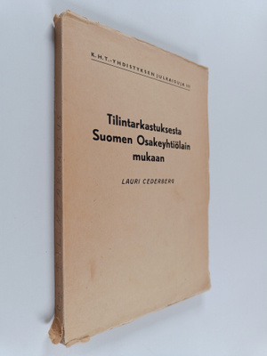 Lauri Cederberg : Tilintarkastuksesta Suomen osakeyhtiola...