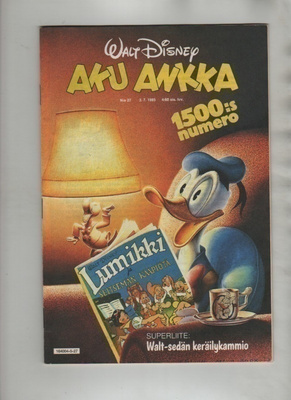 Aku Ankka 27/1985, 1500:s numero,Walt-sedän keräilykammio,K4