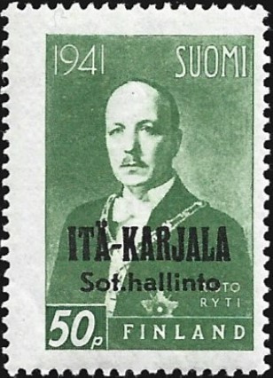 1941 I-K Ryti 0,50 ** Pyöristynyt R  LaPe I-K 22 II