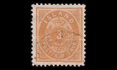 Islanti 12B o Ovaali 3 Aur (12¾) (1882)