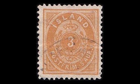 Islanti 12B o Ovaali 3 Aur (12¾) (1882)
