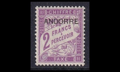 Andorra Fr P_7 ** Porto 2 Fr (1931)
