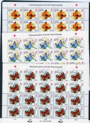 1990 Punainen Risti ( PR ) arkkisarja **