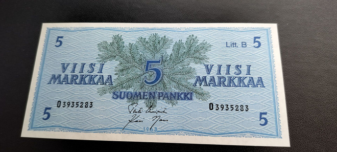 5mk 1963 Litt.B, UUS-Nar, O-sarjaa, KL 9-10