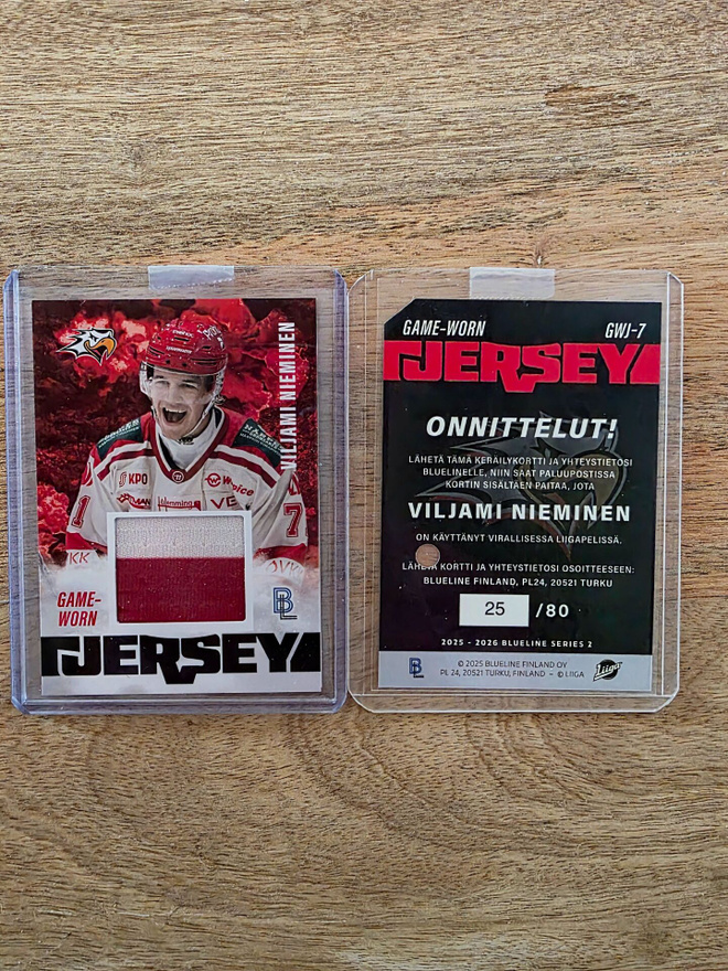 GAME-WORN JERSEY Viljami Nieminen/Sport