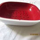 Tupperware Allegra  tarjoilukulho Combo, puna-valk, uusi - pikkukuva 1