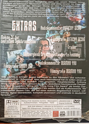 Herman Yau : Untold Story (Ultimate Collector's Bun Edition)