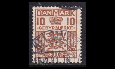 Tanska VM_16 o Gebyr 10 öre ruskea (1930)