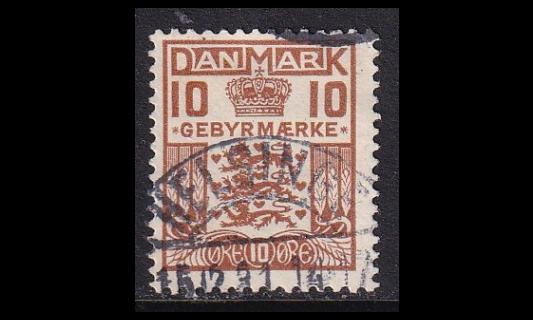 Tanska VM_16 o Gebyr 10 öre ruskea (1930)