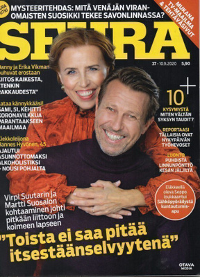 Seura n:o 37 2020 Virpi & Martti. Danny & Erika. Hannes. Hev