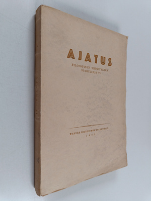 Ajatus 6 : Filosofisen yhdistyksen vuosikirja 1933