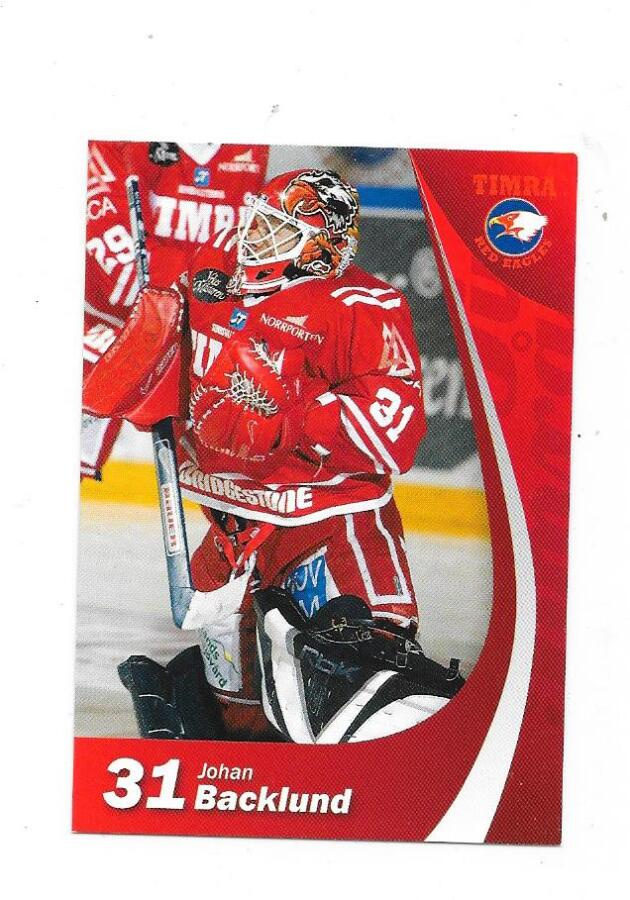 2006-07 SHL #276 Johan Backlund Timrå Ik  ex Kärpät MV