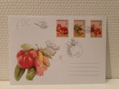 FDC- ensipäiväkuori -  Chilit, tomaatit ja yrtit  6.11.2015