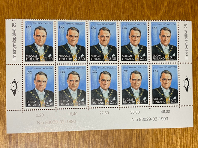 PRESIDENTTI MAUNO KOIVISTO 70 UOTTA 10- RYHMÄ**
