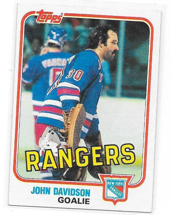 1981-82 Topps #95 John Davidson New York Rangers MV