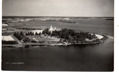 LAPPAJÄRVI: kirkko, ilmakuva (Tmi Karhumäki n:o 3573,mv)