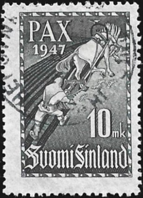 1947 P A X Pariisin rauhansopimus leimattu LaPe 333