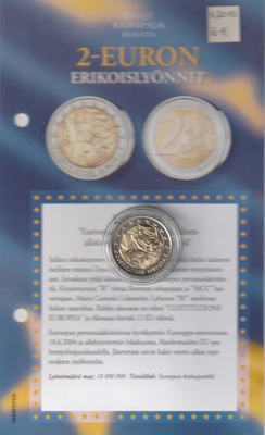 ITALIA 2€ 2005 EUROOPAN PERUST.LAKI SOPIM. ALLEK. 1 V X-0617