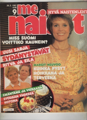 Me Naiset n:o 9 1981 Miss Suomi-kisat. Ritva & Eila.  Sanna.