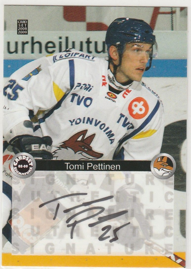 2008/09 Cardset Signature Tomi Pettinen Lukko