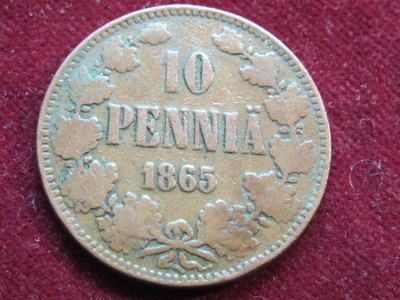 10 penniä 1865
